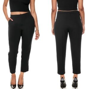 Aritzia Babaton Conan Cropped Pants Crepe  Mid Rise Trousers in Black Size 6